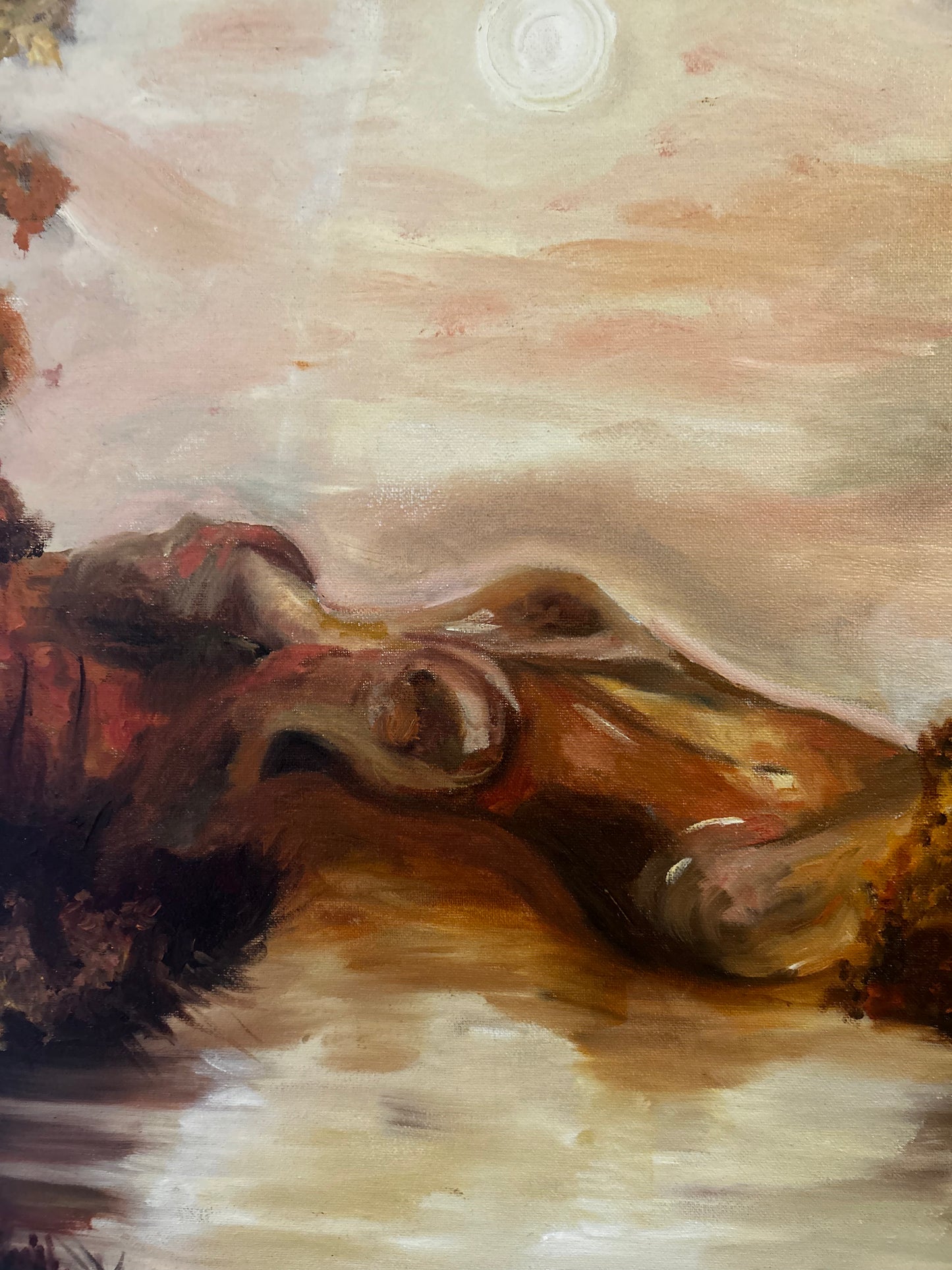 Cuadro al óleo- Sacrificio de la naturaleza