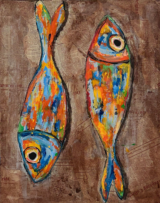 Cuadro decorativo- Peces "El origen"