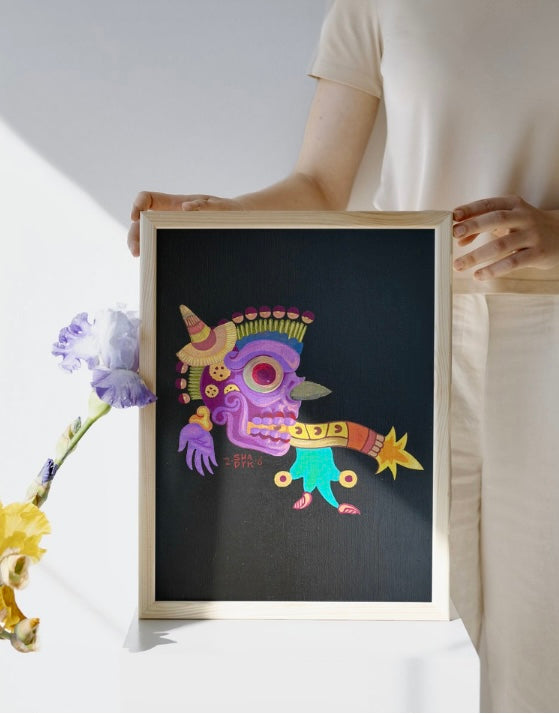 Cuadro decorativo - Miquiztli Atl chinolli