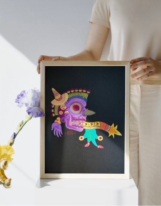 Cuadro decorativo - Miquiztli Atl chinolli