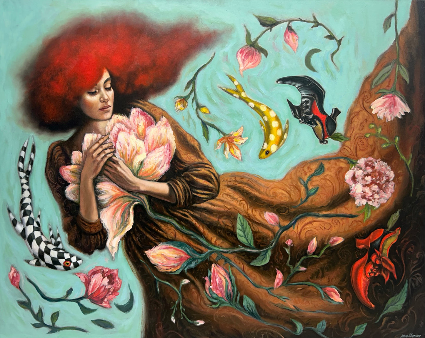 Obra de arte original - "Jardín acuático"