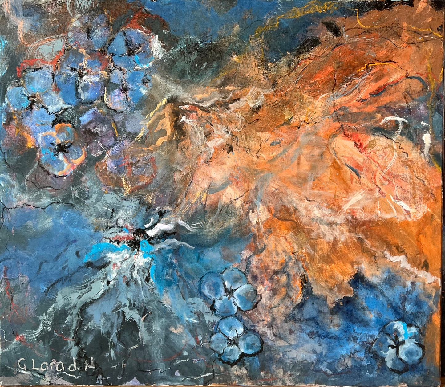 Obra de Arte Original - Como El Mar Azul