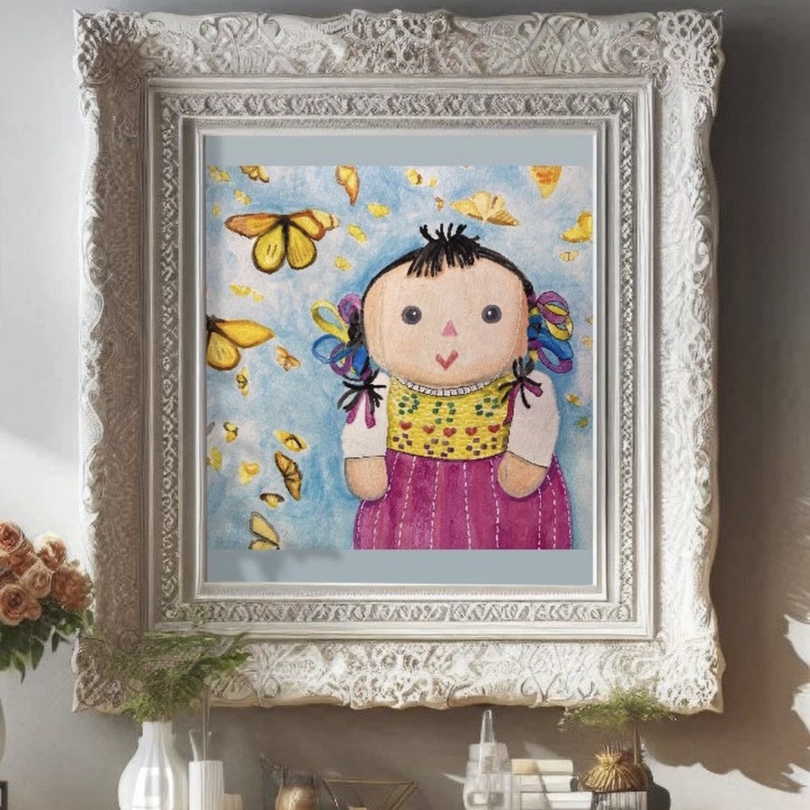 Cuadro decorativo- Muñequita Monarca