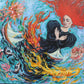 Obra de arte original - Sirena con barcos