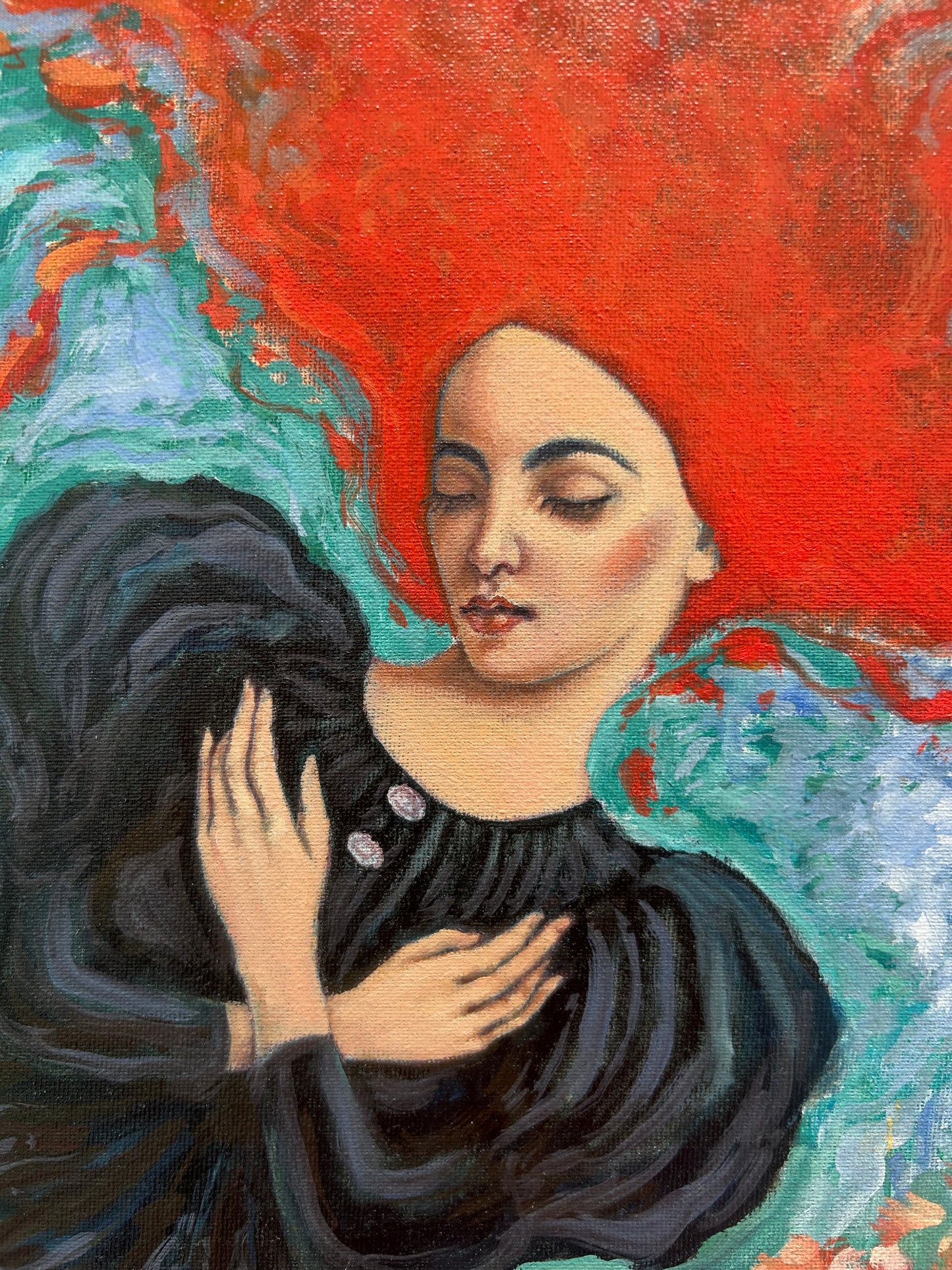 Obra de arte original - Sirena con barcos