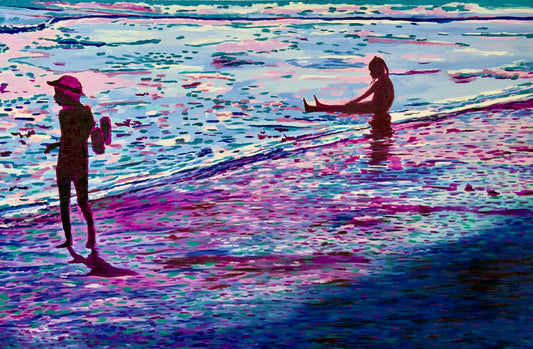Cuadro decorativo - Niños en la playa