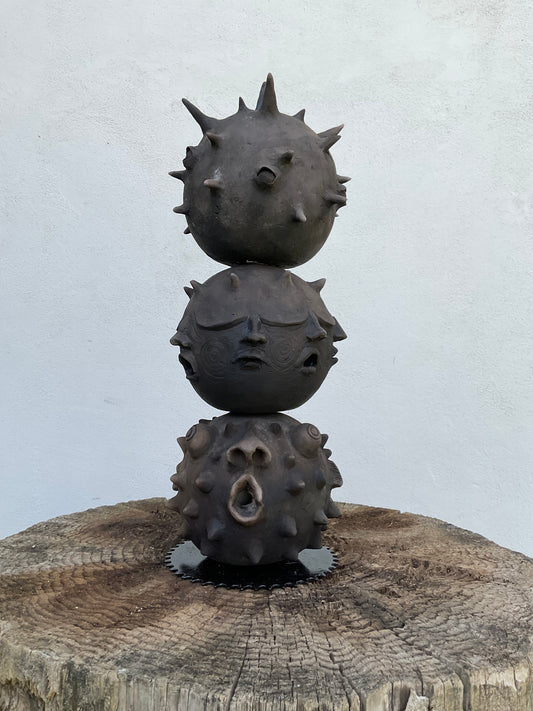 Escultura Cerámica - Totem Barro Negro