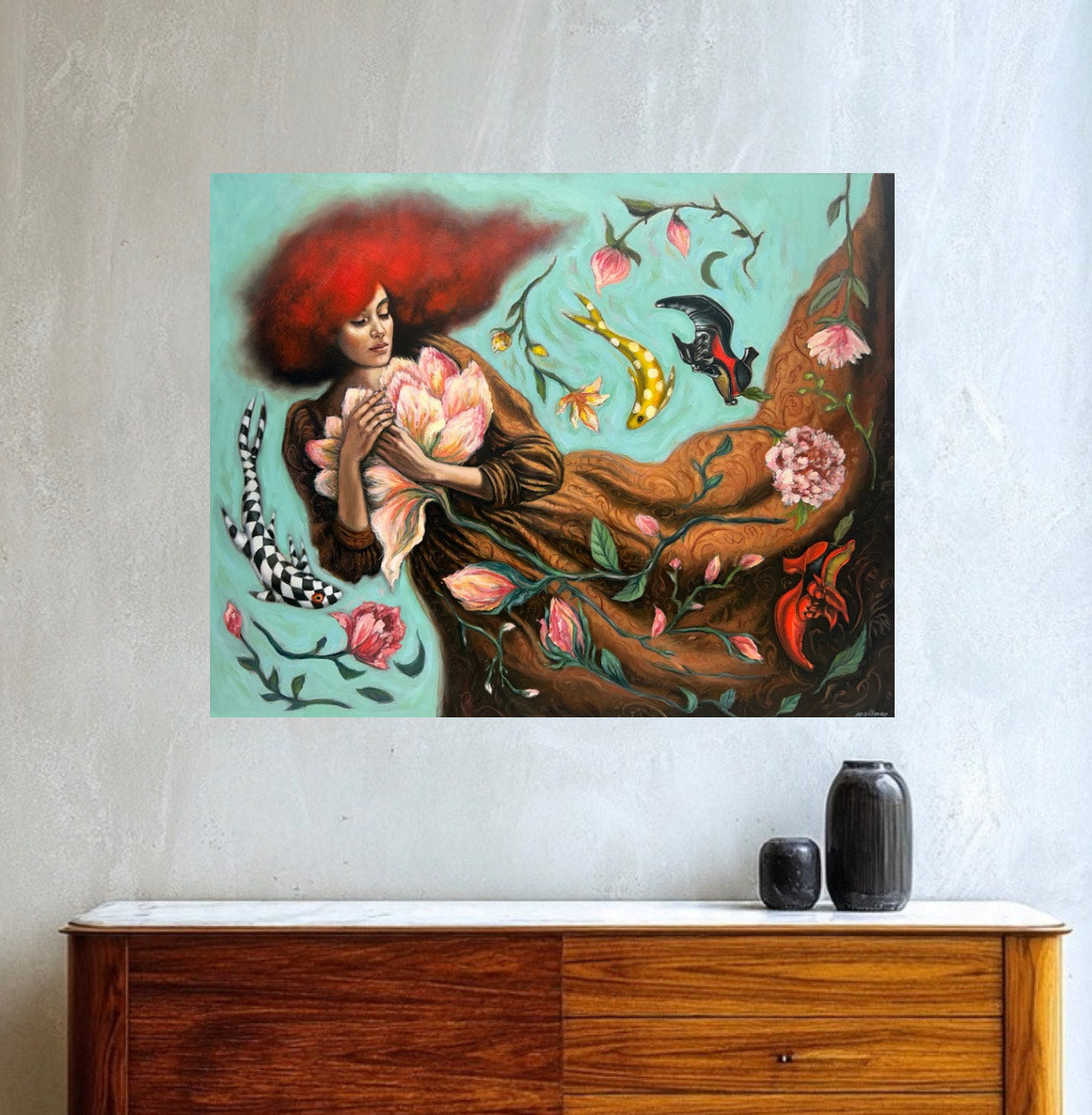 Obra de arte original - "Jardín acuático"