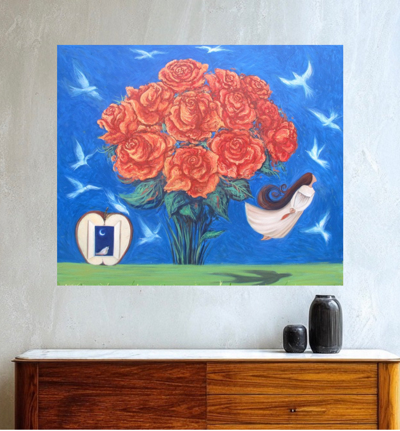 Obra de Arte Original - Bodegón con flores