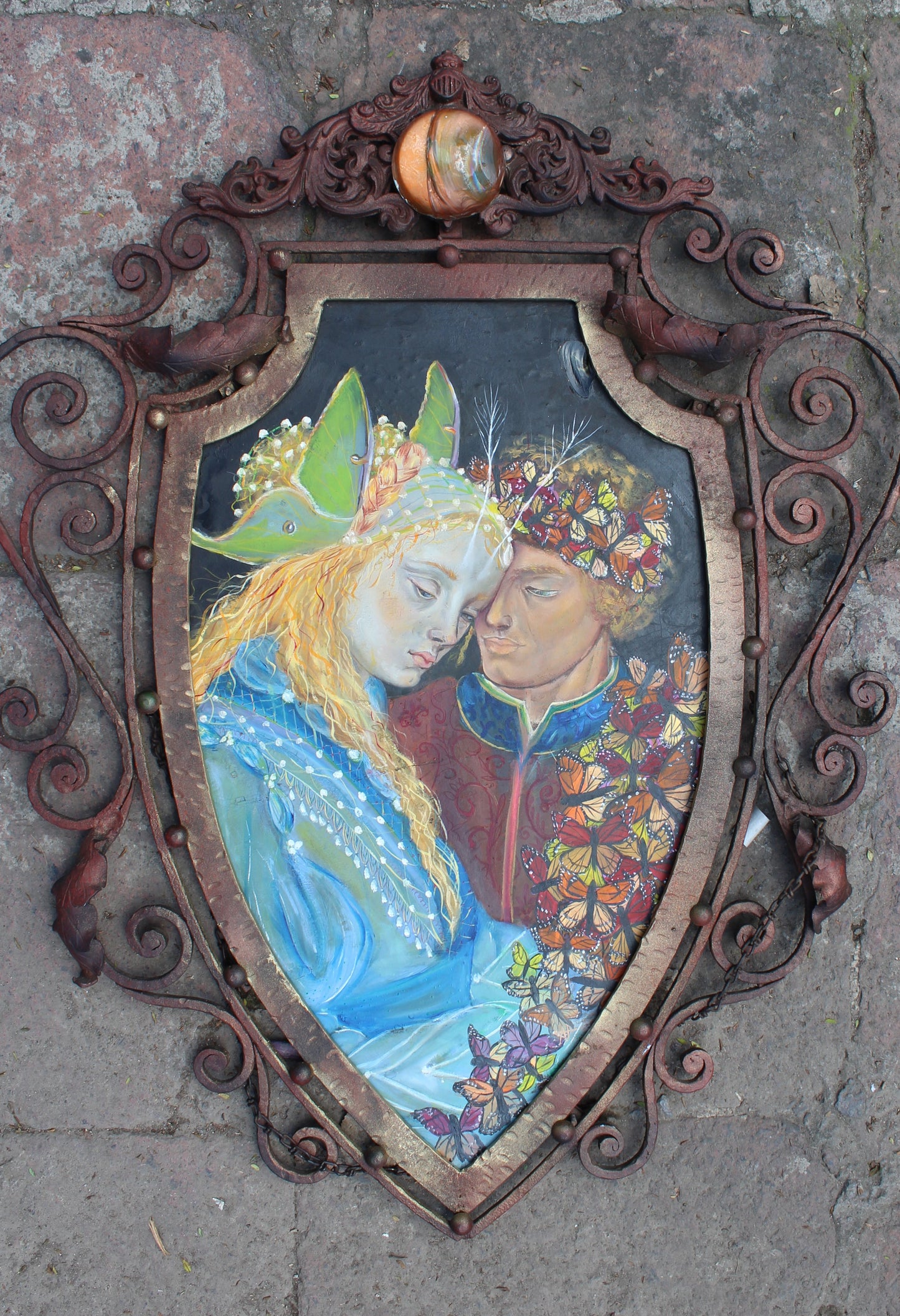 Obra de Arte Original-Princesa Polilla y Rey Monarca