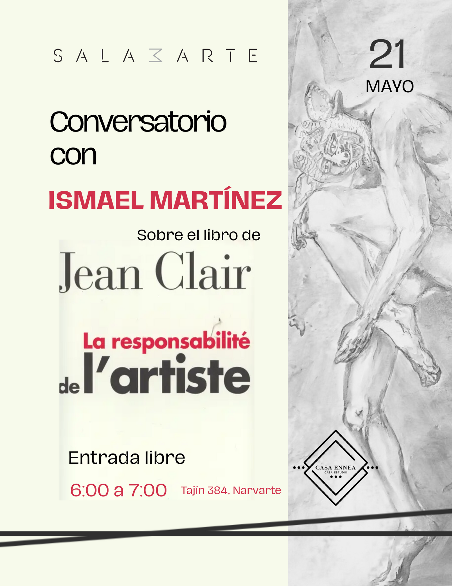 FORO DE DISCUSIÓN: "La Responsabilidad del Artista: Conversaciones sobre el Rol Creativo" con Ismael Martínez