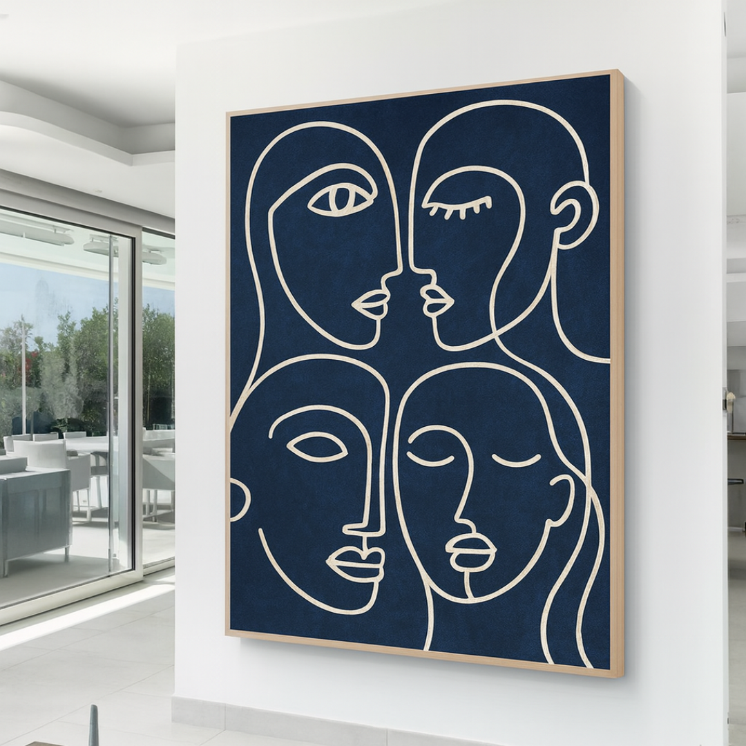 Cuadro minimalista – Constelación humana