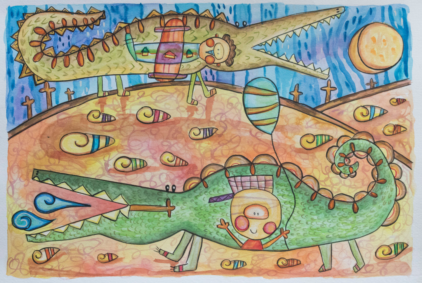 Obra de Arte Original - Juegos de Cocodrilos