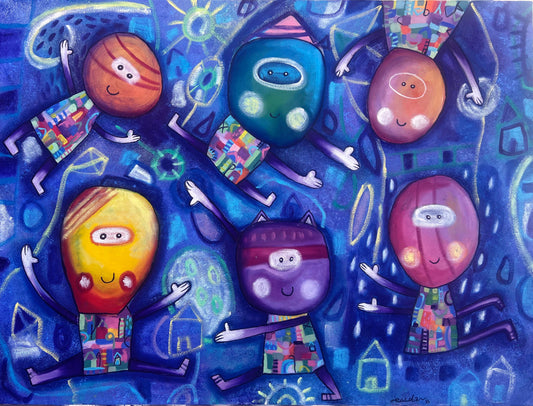 Obra de Arte Original - Juegos Nocturnos