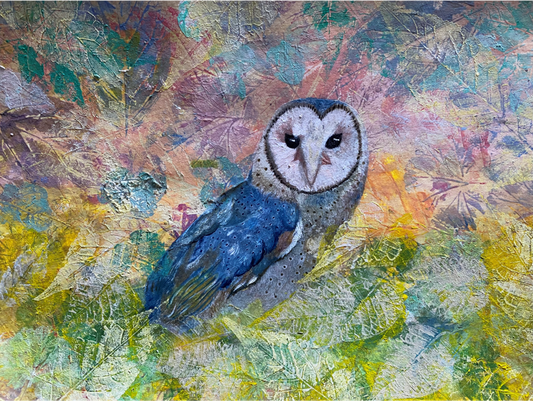 Lechuza en pastel