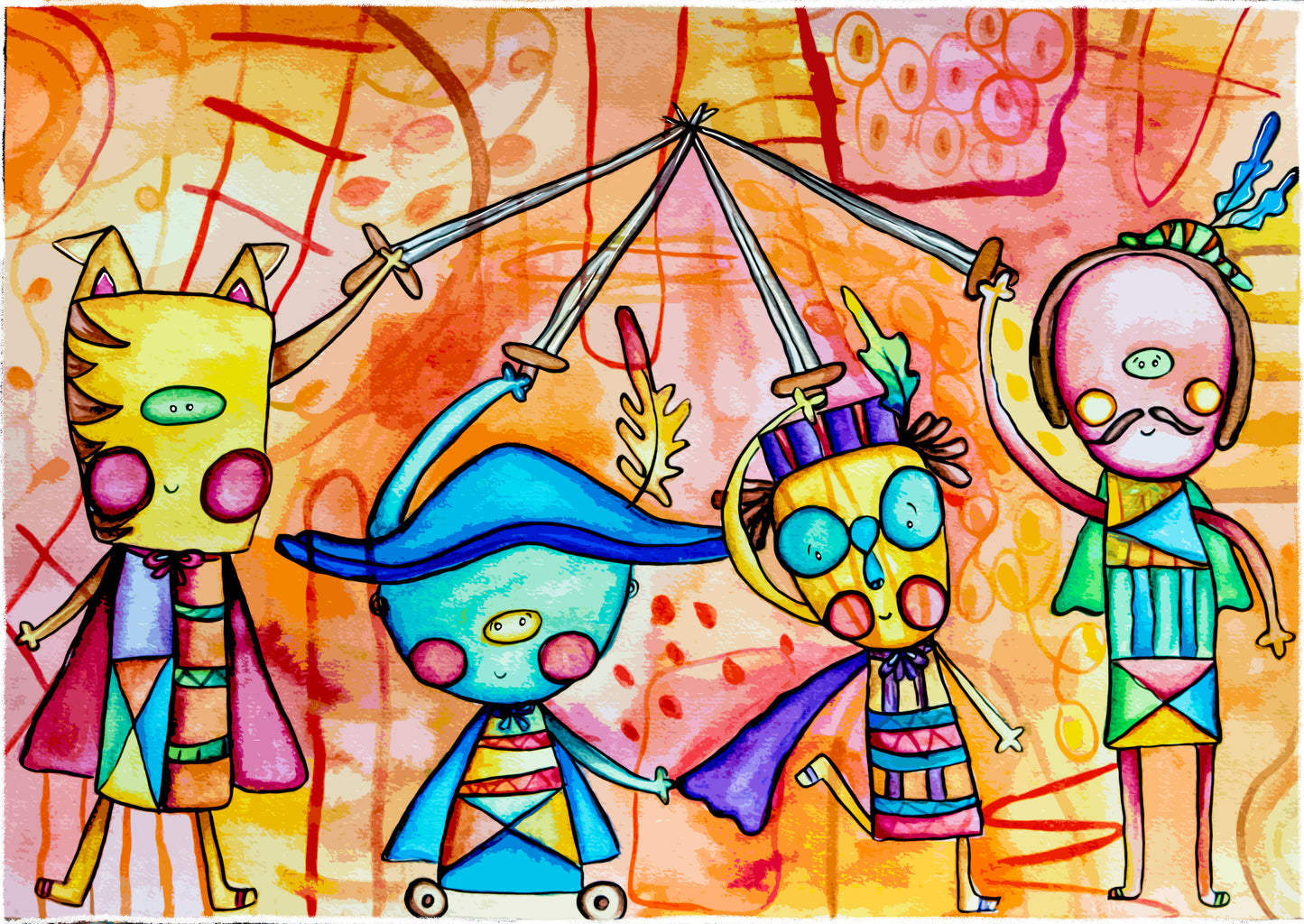 Obra de Arte Original - Los tres Mosqueteros