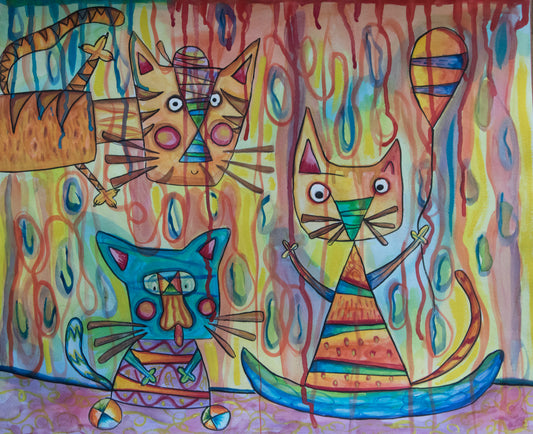 Obra de Arte Original - Los tres Chatons