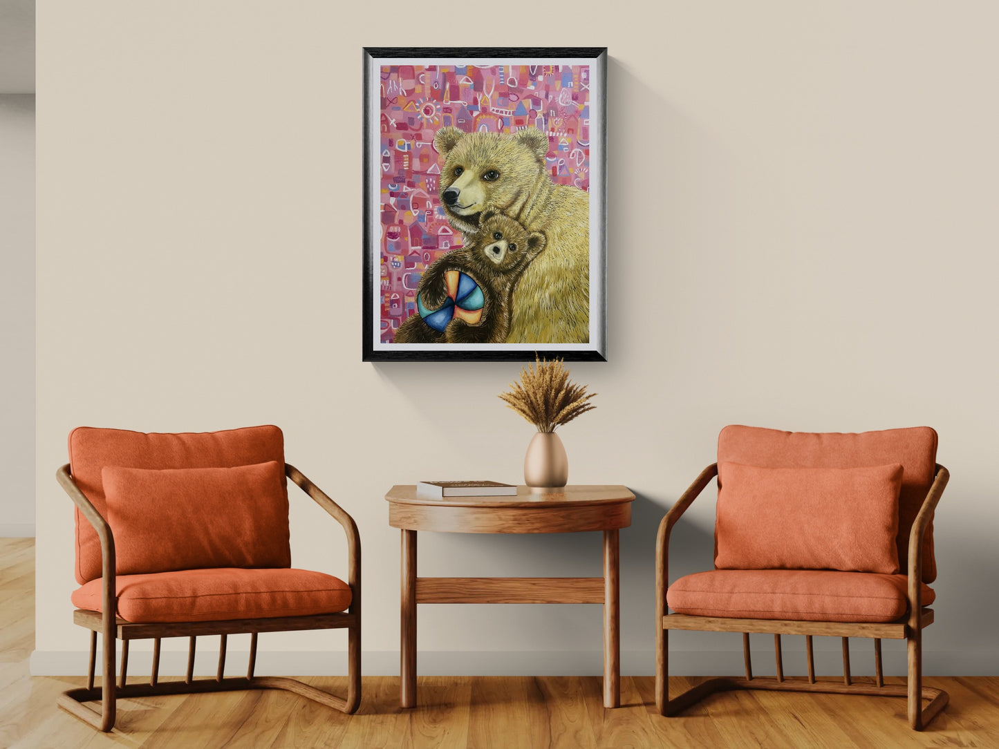 Obra de Arte Original - Jugando con la Pelota