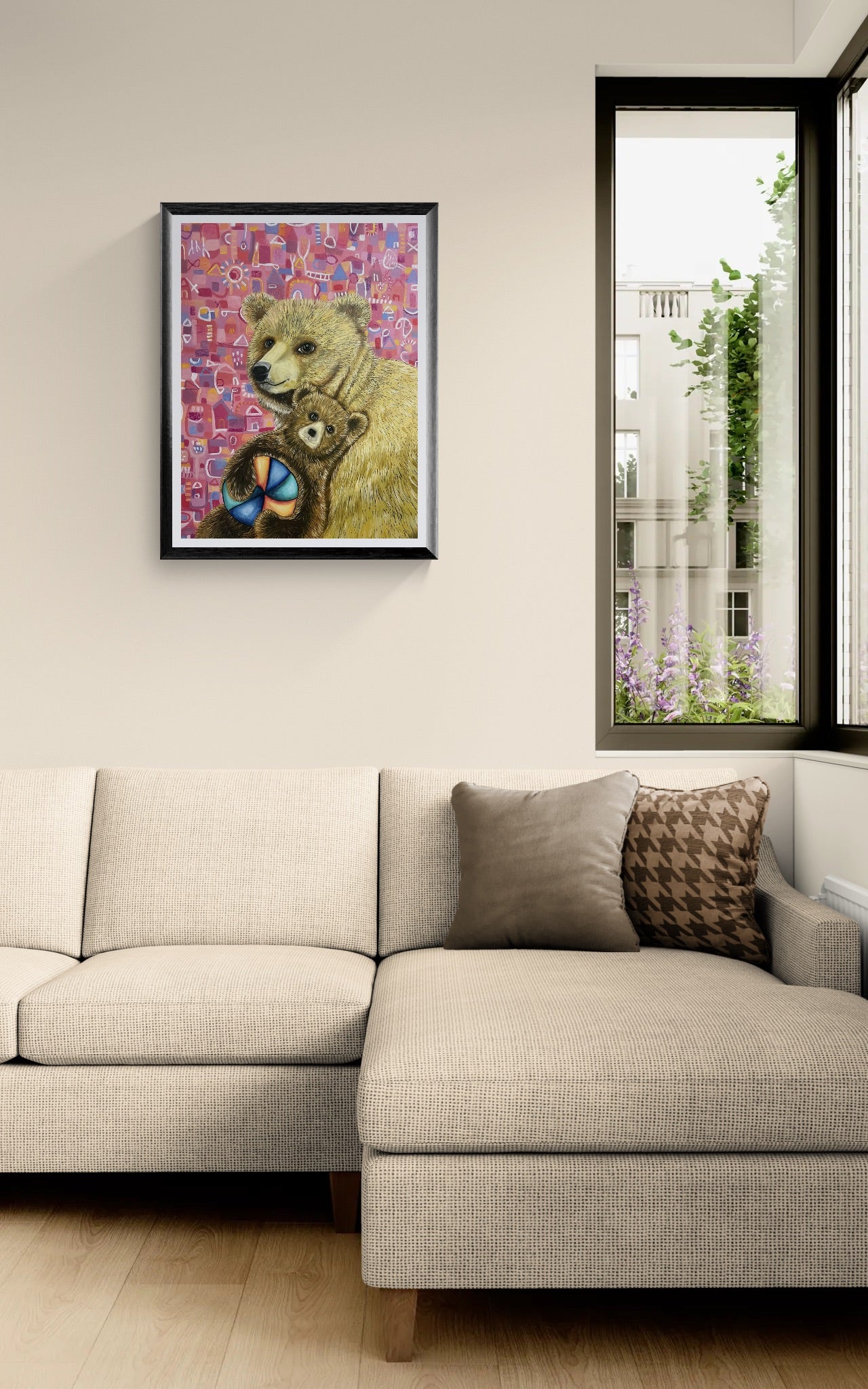 Obra de Arte Original - Jugando con la Pelota