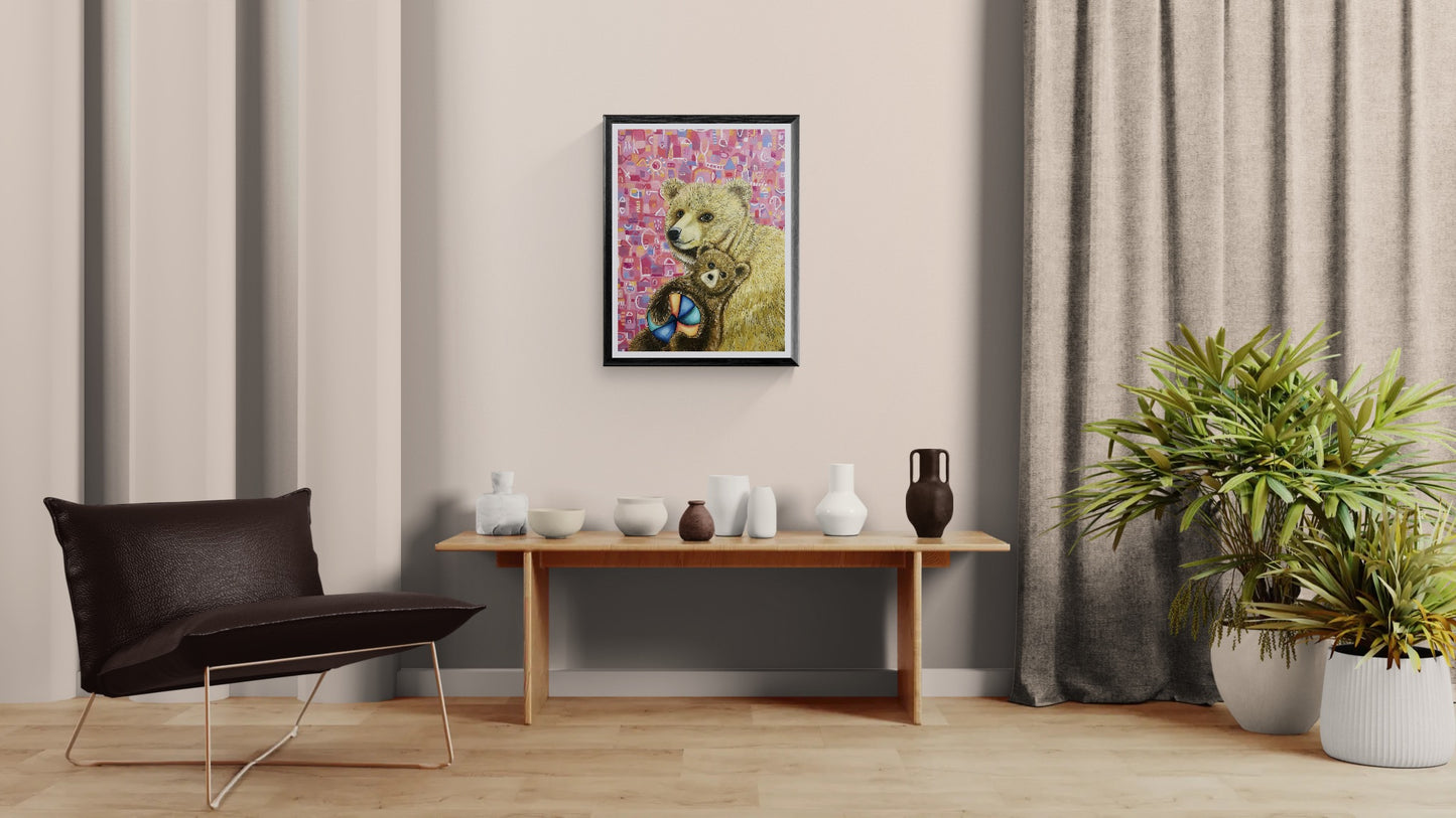 Obra de Arte Original - Jugando con la Pelota