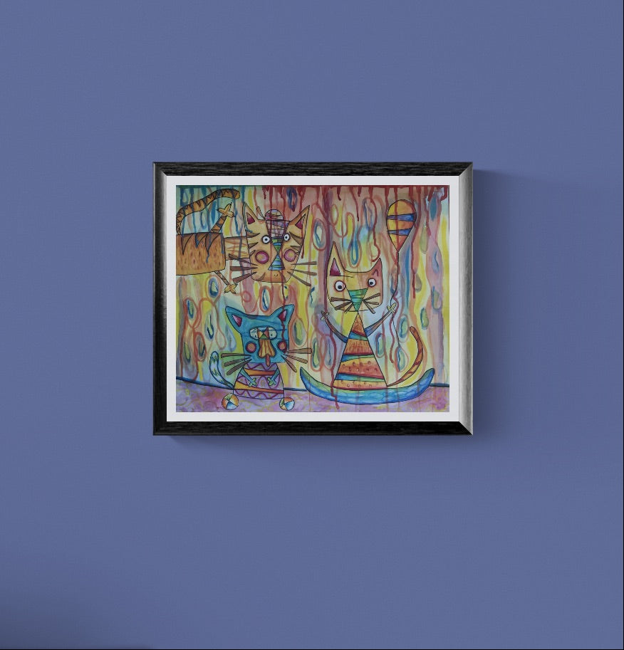 Obra de Arte Original - Los tres Chatons