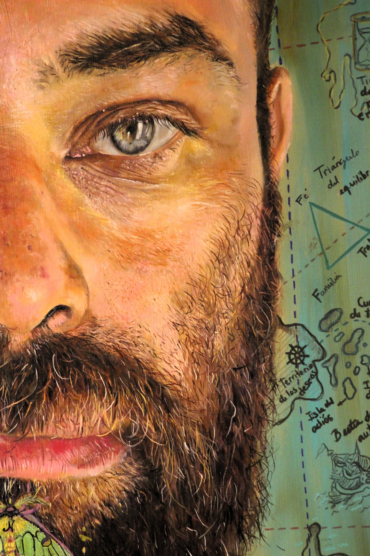 Obra de arte original-Geografía del Ser (Un Mapa en Constante Cambio)