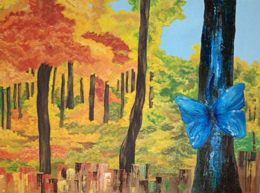 Obra de Arte Original - Mariposa Azul