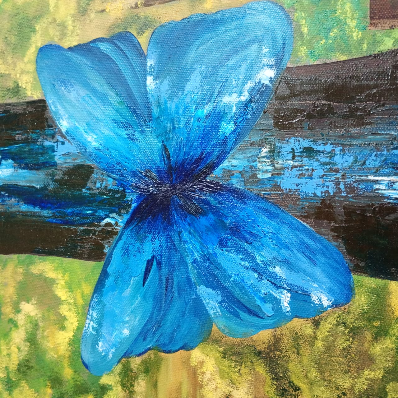 Obra de Arte Original - Mariposa Azul