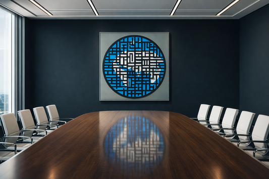 Obra de arte original - The Map Falls Silent, the Mirror Speaks: Your Gaze, Just Before The Brink