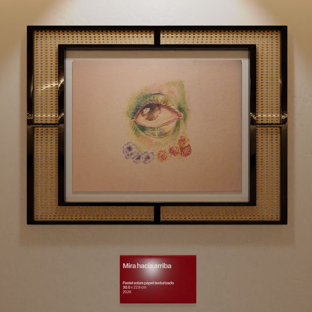 Dibujo al Pastel - Mira hacia arriba