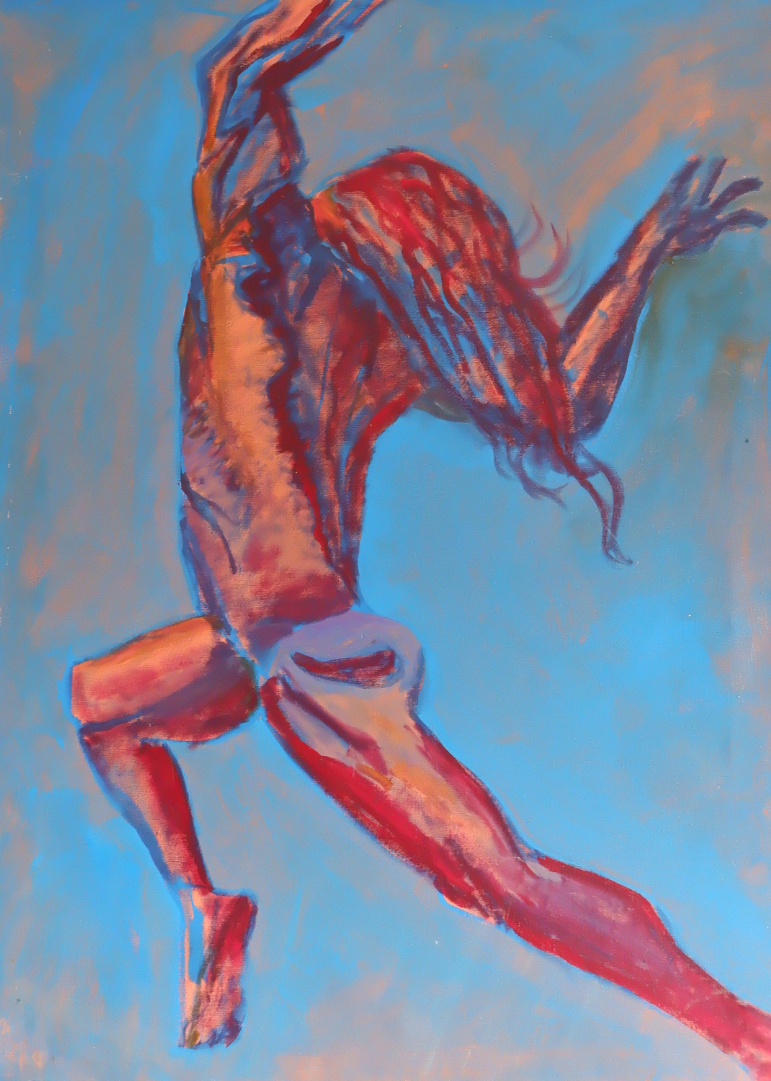 Pintura al oleo-Salto alto