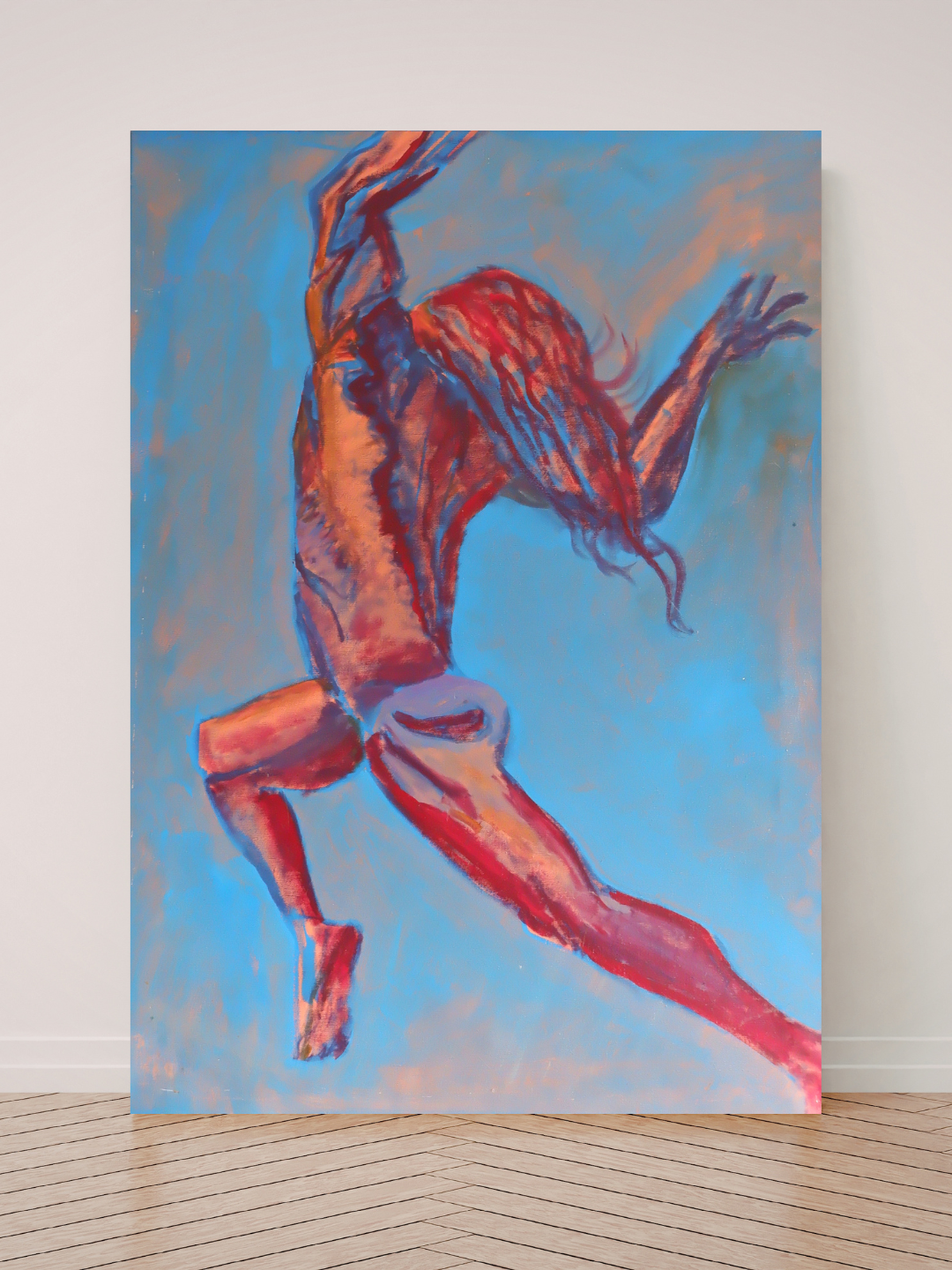 Pintura al oleo-Salto alto