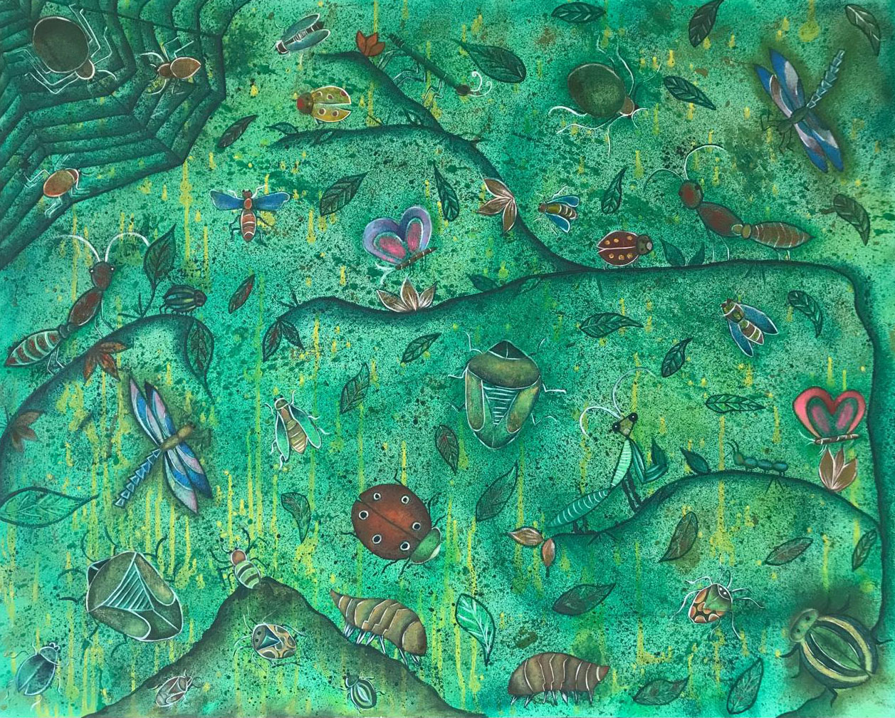 Obra de Arte Original - El Mundo de los Insectos