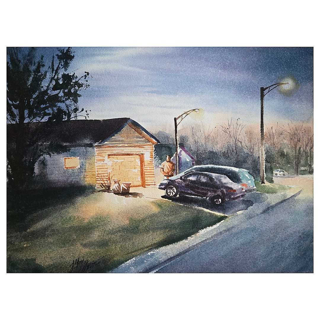 Obra de arte original - A night in Goshen Indiana