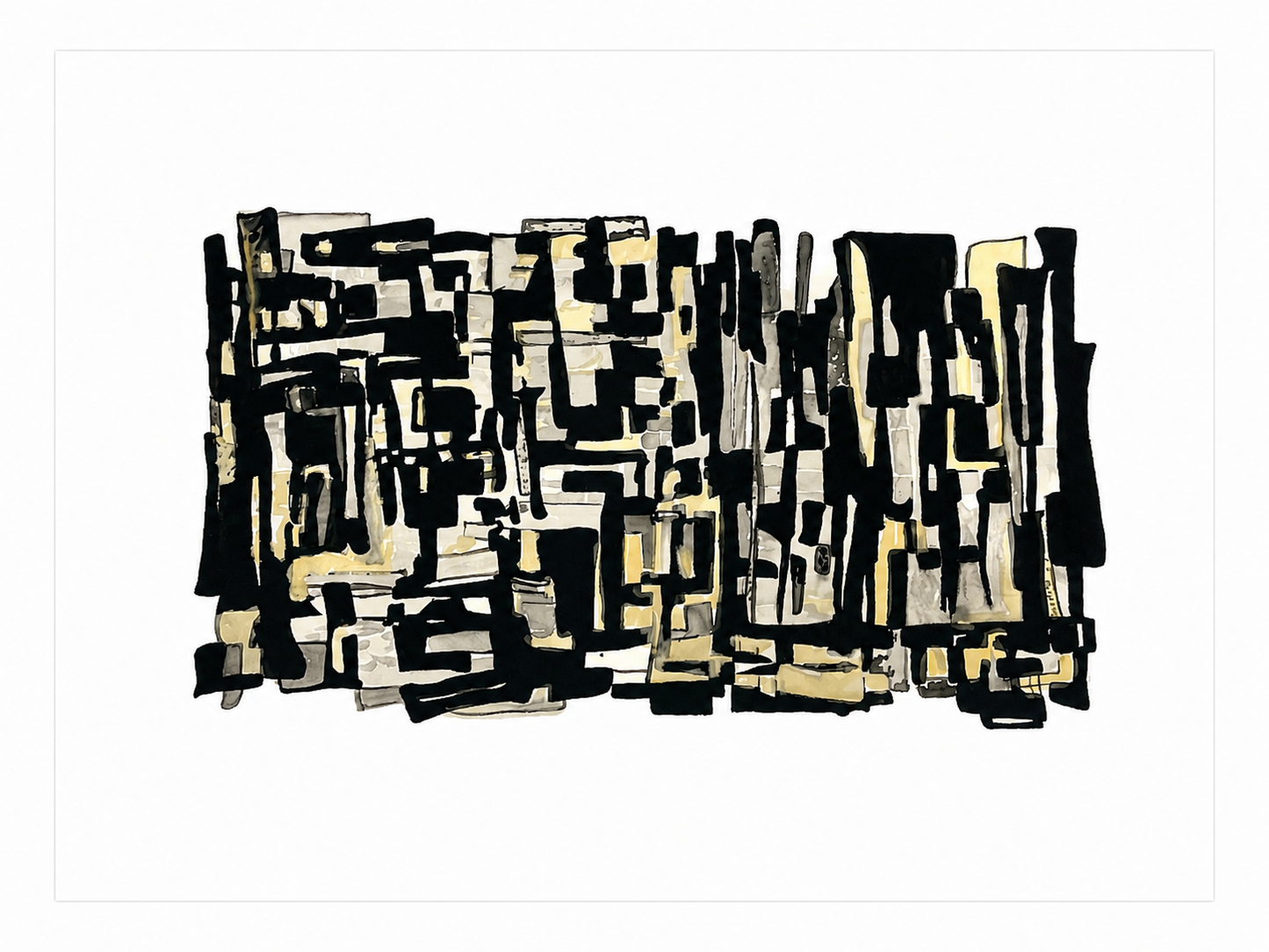 Pintura abstracta - "Cuerpos integrados"