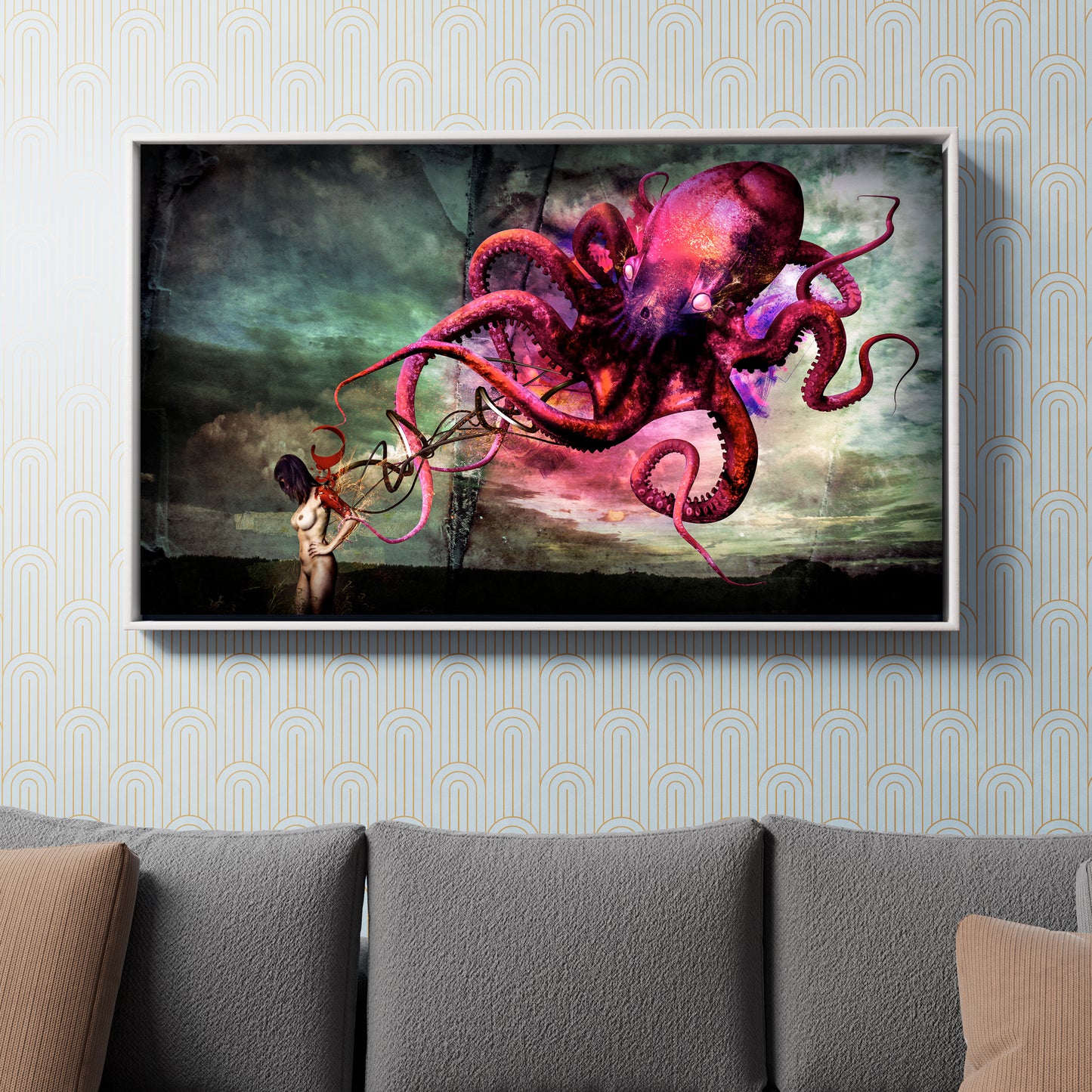 Cuadro Decorativo - Pulpo Rojo 2.0