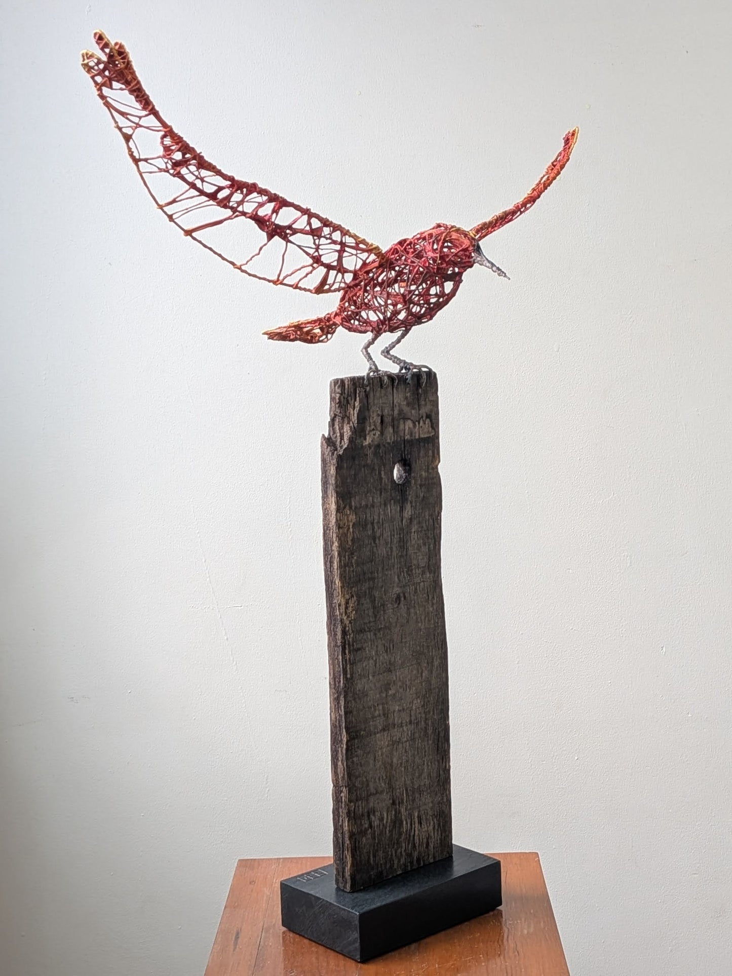 Escultura de alambre - Vuelo de otoño