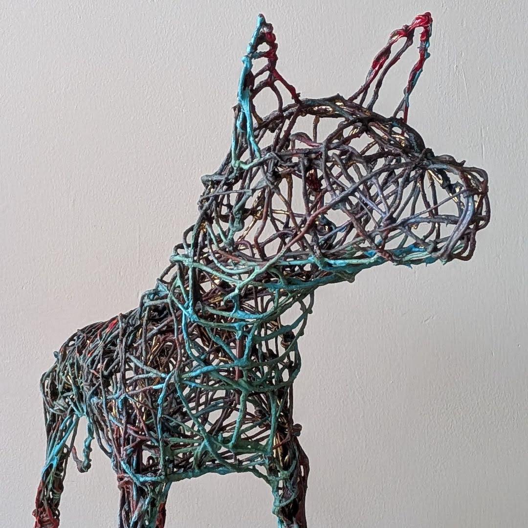 Escultura de alambre - Xoloitzcuintle ¼