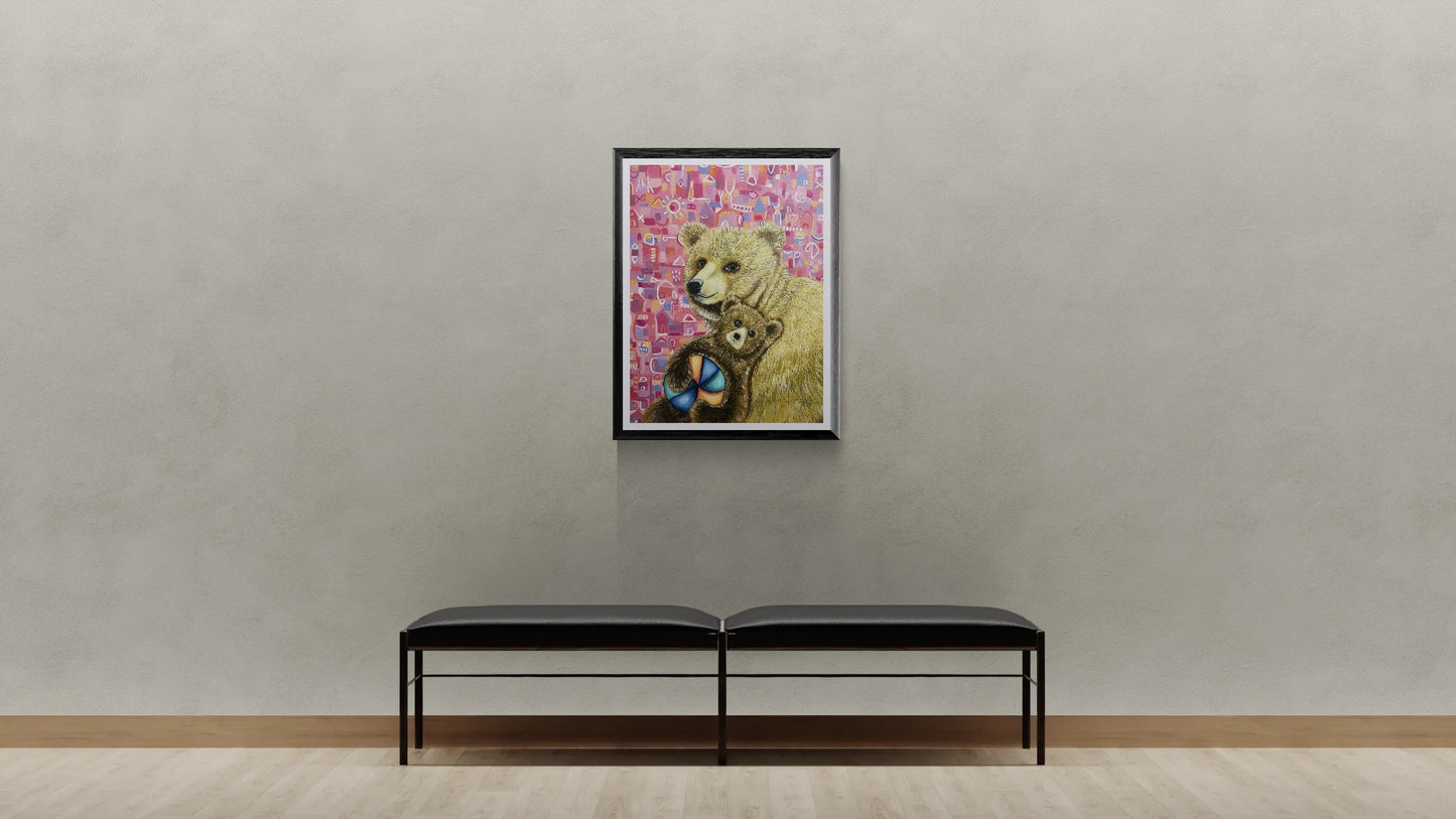 Obra de Arte Original - Jugando con la Pelota