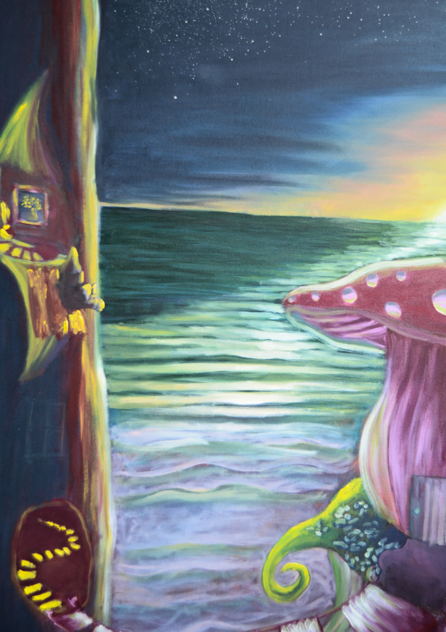 Arte contemporaneo-Duendecito viendo el amanecer