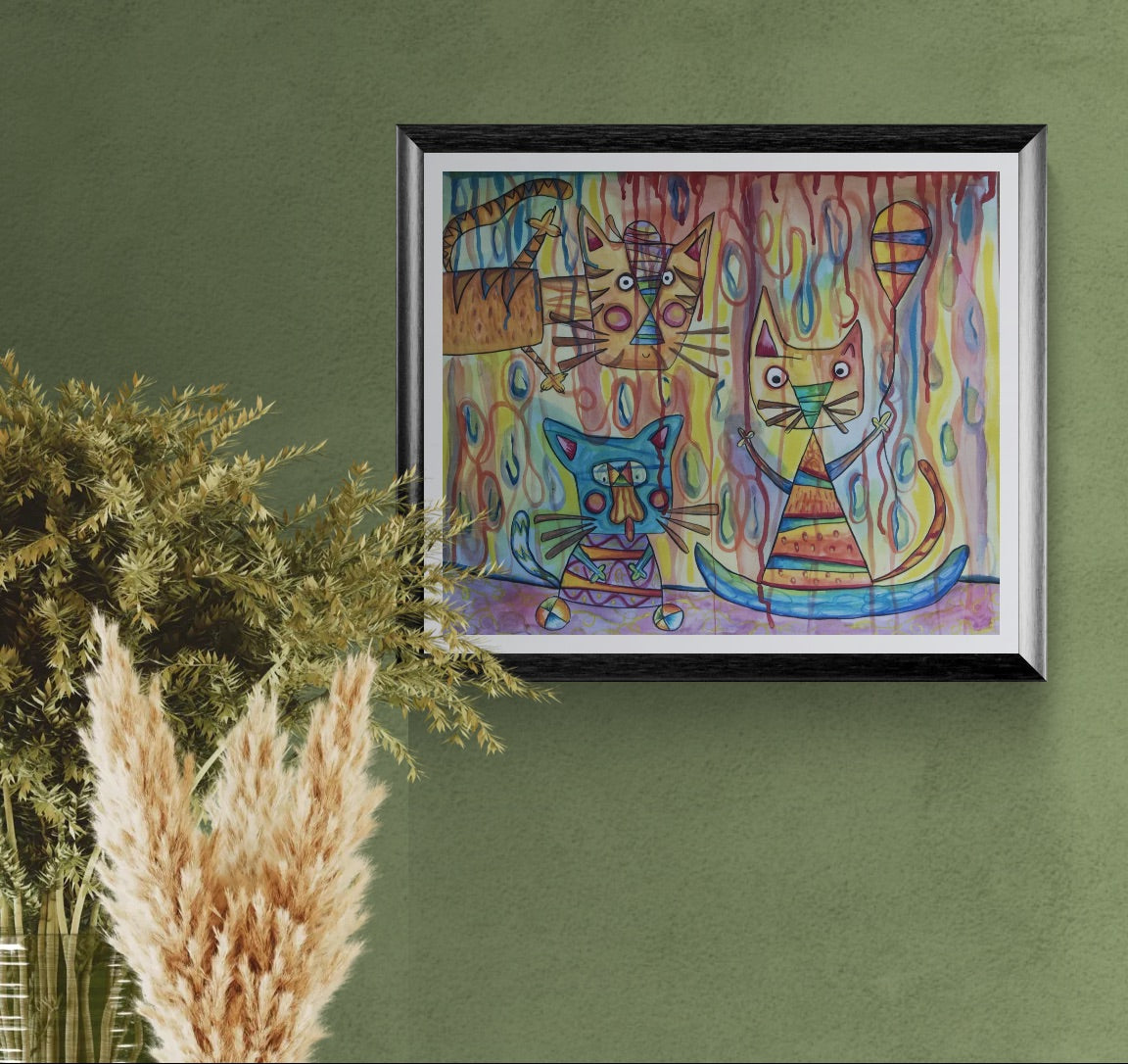 Obra de Arte Original - Los tres Chatons