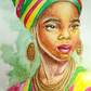 Acuarela - "Mamá Afrika" - Obra original