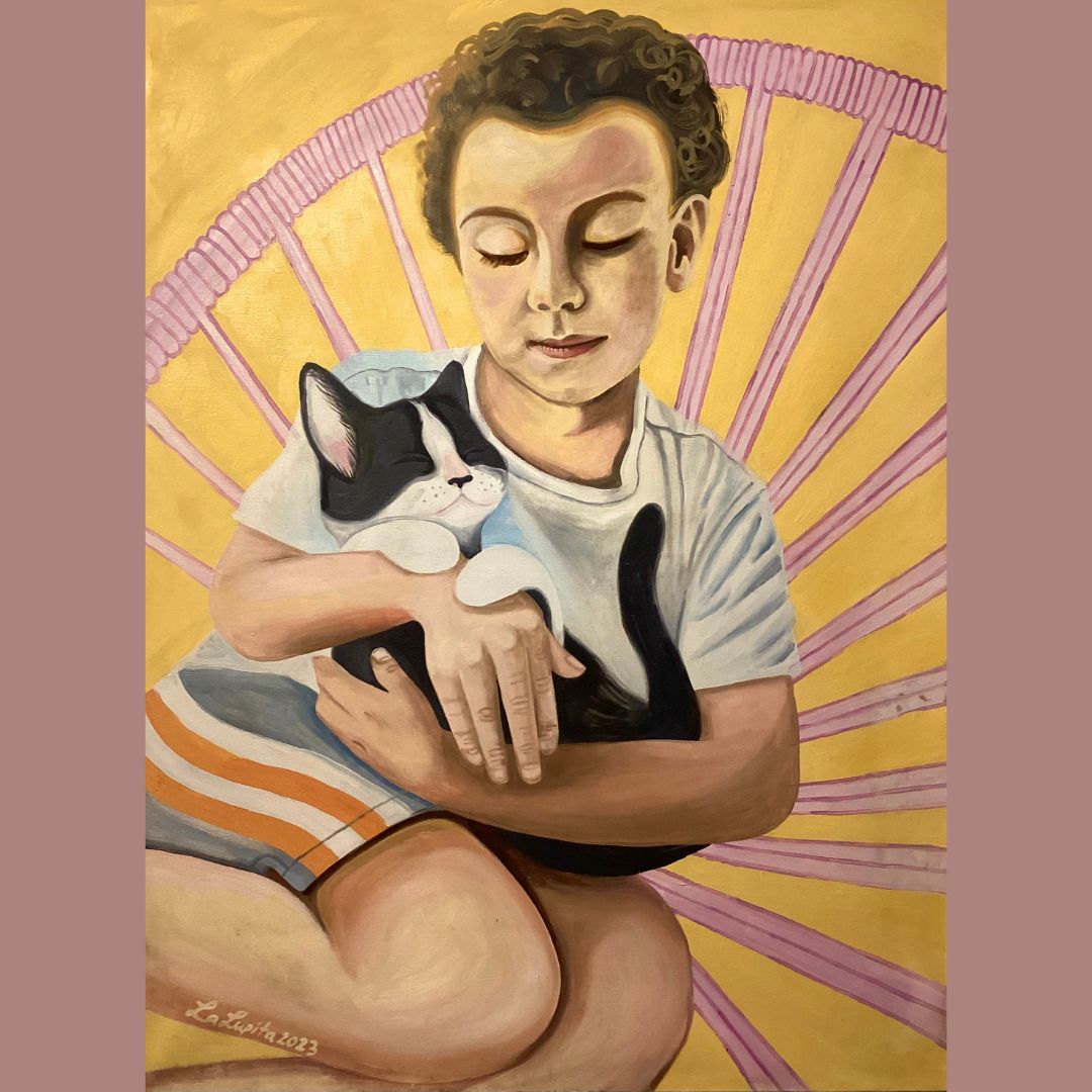 Cuadro artístico - Gato oreo