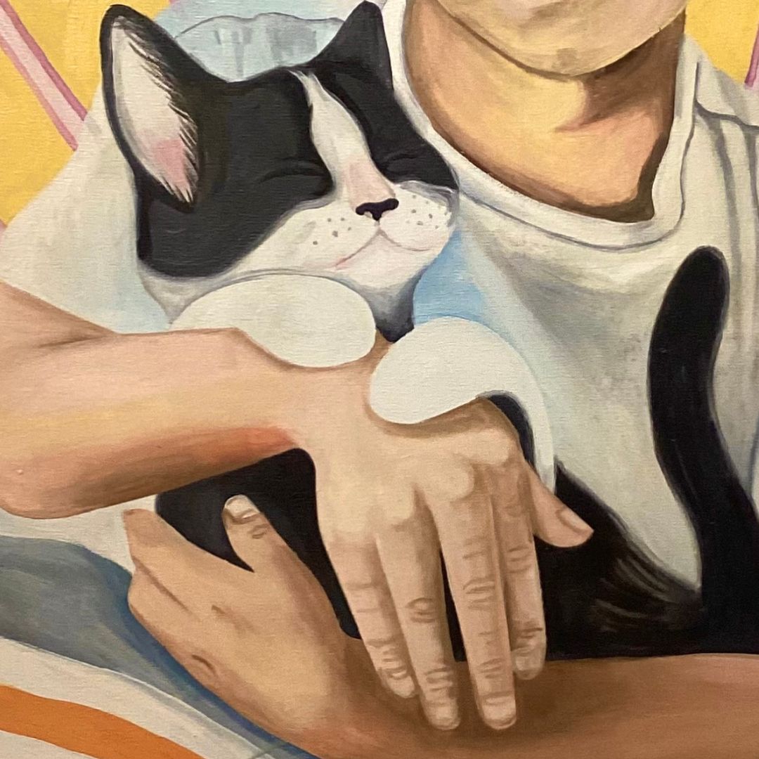 Cuadro artístico - Gato oreo