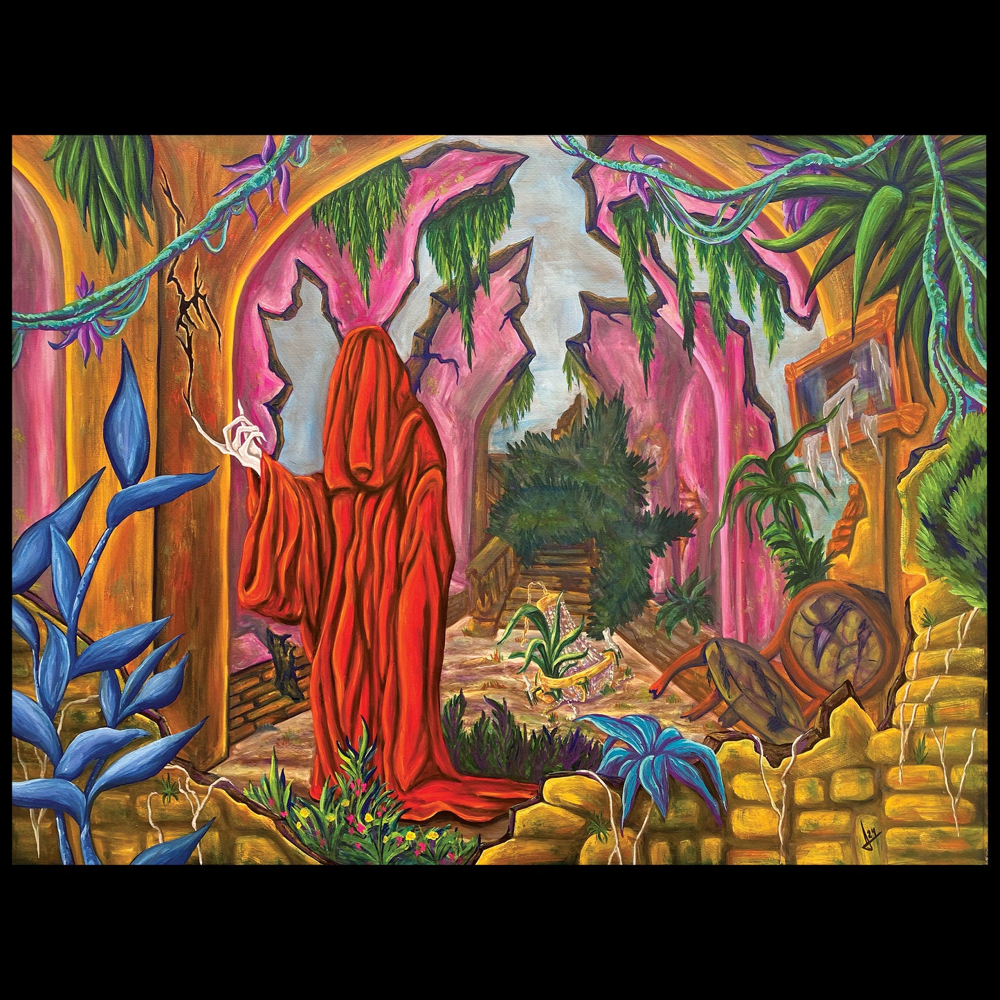 Arte Gotico - Figura Roja Entre Ruinas