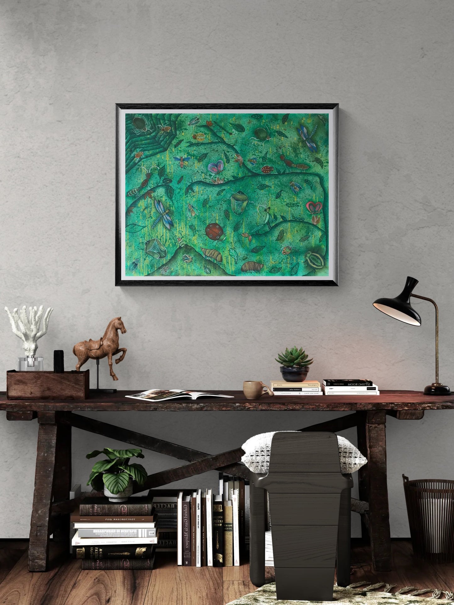 Obra de Arte Original - El Mundo de los Insectos