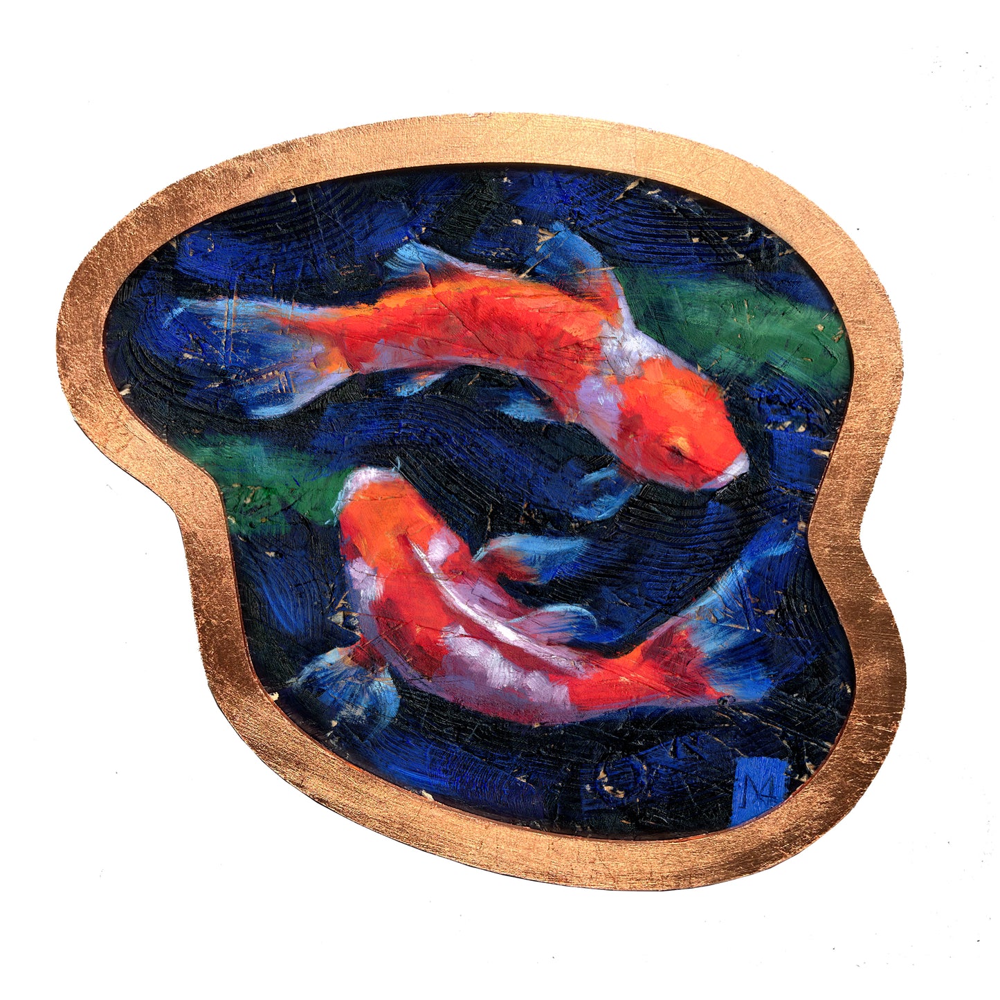 Obra de arte díptico - Peces KOI