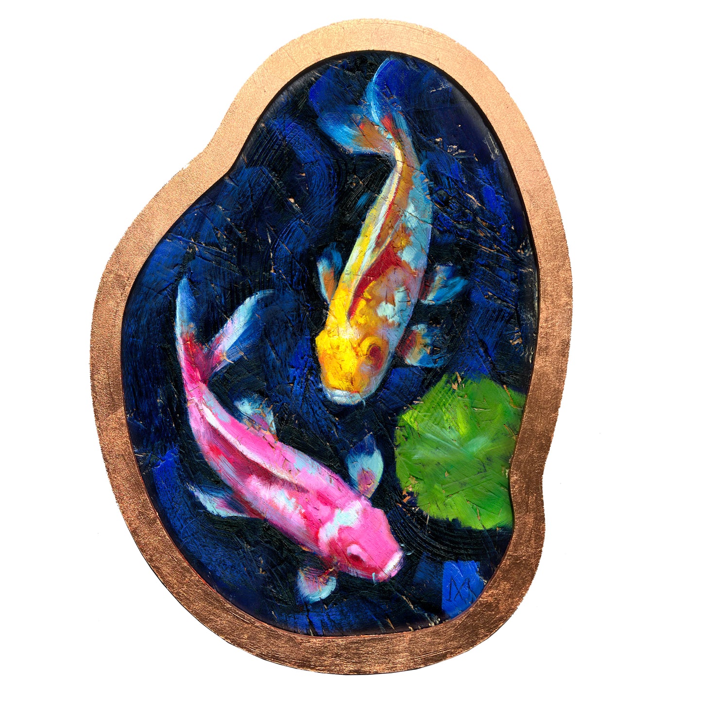 Obra de arte díptico - Peces KOI