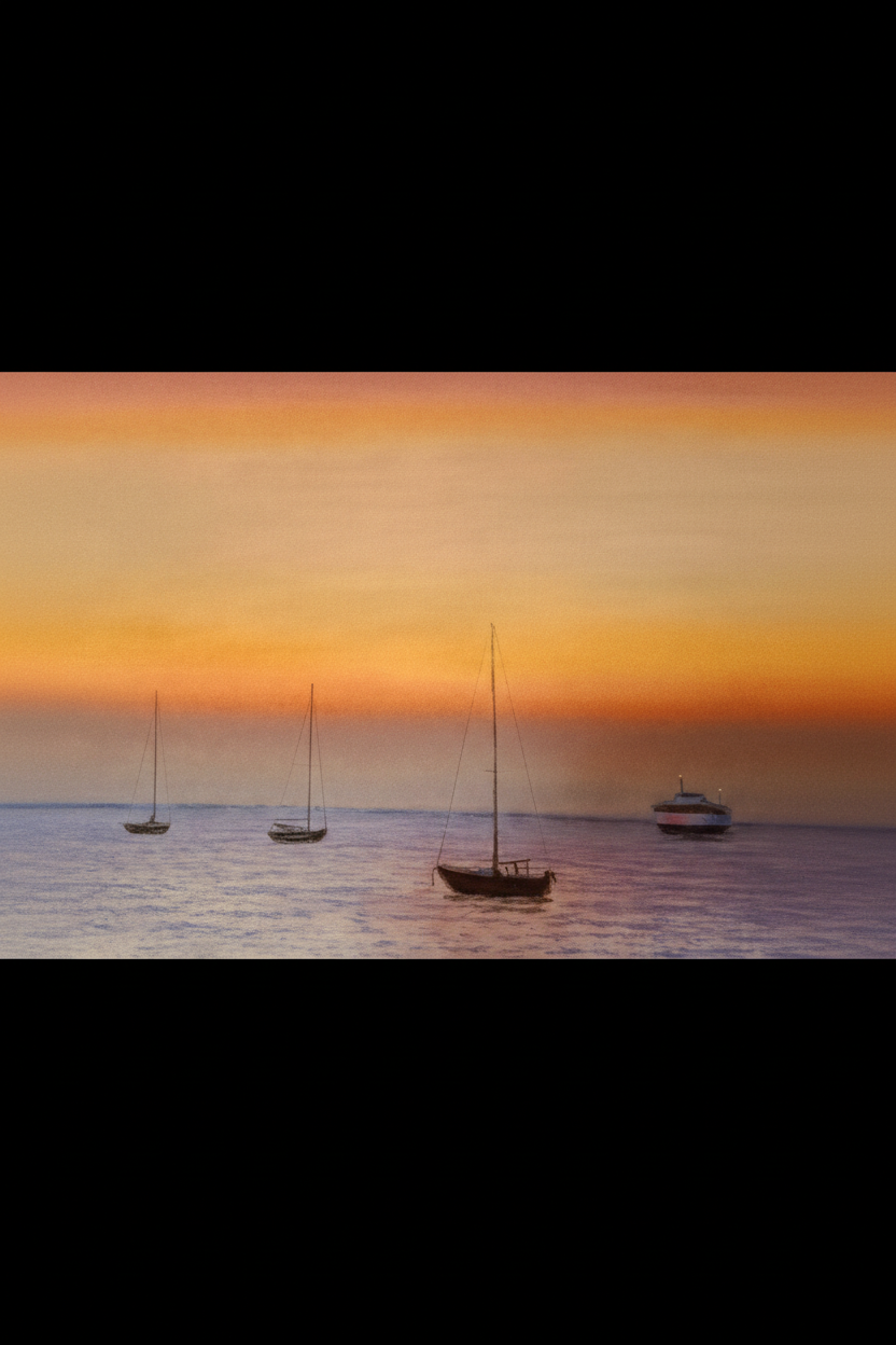 Barcos al atardecer