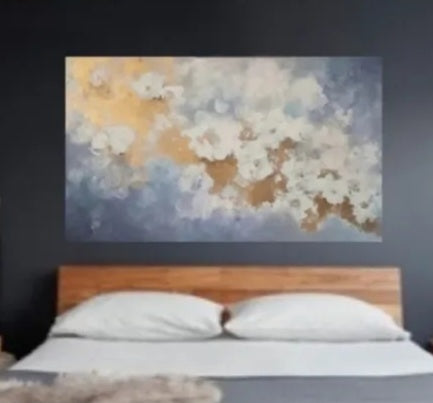 Cuadro Artístico "Primavera en azul "